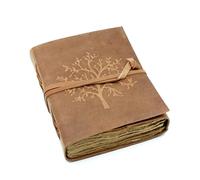 Brillibrum Diario de piel de diseño vintage hecho a mano con 100 hojas de papel antiguo para bocetos, viajes, recuerdos, idea de regalo, libro de escritura de alta calidad para pensamientos creativos