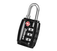 Brillirare Candados de equipaje aprobados por la TSA, candado de viaje combinado, aleación de zinc, cerradura impermeable de 3 dígitos, aceptada por la TSA, para exteriores, sin llave, reajustable