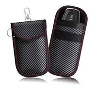 BRILLIRARE Faraday - Paquete de 2 bolsas para llavero, bolsa Faraday para llaves de coche, soporte de bloqueo de señal RFID, protector de bloqueo de entrada sin llave, funda de protección antirrobo