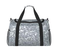 Brillo Blanco Plateado con Efecto Bokeh, glamuroso y Moderno.,Bolsas Deportivas, Bolsos de Viaje Deportivos Cruzados de Mano, Bolsas de Viaje de Gran Capacidad para Mujeres y Hombres.