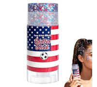Brillo Cabello,Maquillaje Patriótico Holográfico Brillante - Pintura Corporal Glitter Traje 4 Julio | Para Concierto Viaje De Noche Escena Carnaval Día Del Recuerdo
