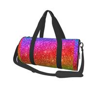 Brillo Colorido, Bolsa de Viaje de Gran Capacidad, Bolso Redondo, Bolsa de Viaje Deportiva, Bolsa de Mano, Bolsa de Fitness