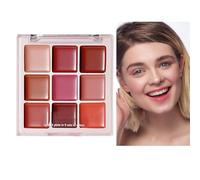 Brillo de labios coloreado, paleta de brillo de labios, Paquete de brillo de labios, Hidratizante Matte de larga duración 9 colores para el maquillaje de maquillaje para adolescentes de fiesta de ropa