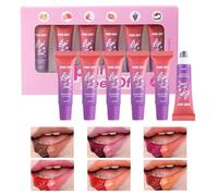 Brillo De Labios Despegable,6 Piezas Mate Alto Pigmento - Tinte De Maquillaje De Labios Despegable Para Mujeres - Para Novia Amigas Citas Reuniones Escuela Viaje Fin De Semana Excursión