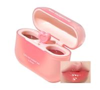 Brillo De Labios Hidratante - Arcilla Doble Mate, Estuche Con Diseño De Auricular | Brillo Labial De Larga Duración, Tinte Con Aplicador Corazón, Cuidado Completo Para Labios Suaves Y Radiantes