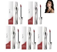 Brillo de labios marrón mate | Lápiz labial de larga duración, resistente al agua y altamente pigmentado, resistente a las manchas, color marrón oscuro para mujeres, retención de color durante todo el