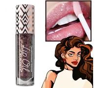 Brillo de Labios Negro Diamante Miss Lady, Labial Líquido Brillante que Cambia de Color, Labial Mágico con Brillo Diamante que Cambia de Color, Hidratante de Larga Duración