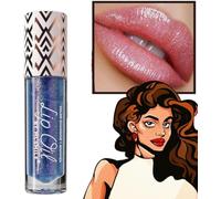 Brillo de Labios Negro Diamante Miss Lady, Labial Líquido Brillante que Cambia de Color, Labial Mágico con Brillo Diamante que Cambia de Color, Hidratante de Larga Duración