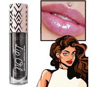 Brillo de Labios Negro Diamante Miss Lady, Labial Líquido Brillante que Cambia de Color, Labial Mágico con Brillo Diamante que Cambia de Color, Hidratante de Larga Duración
