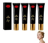 Brillo de labios, suero potenciador de labios avanzado, gel hidratante para labios, reduce las finas líneas, hidrata sin pegajosidad, crea un rostro refinado (4pcs)