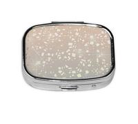 Brillo de lámina de estrella dorada Glam vintage, Pastillero cuadrado para bolsillo o monedero, pequeño contenedor de pastillas, organizador de pastillas de viaje