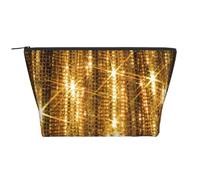 Brillo de Lentejuelas Doradas, Bolsa de artículos de tocador Bolsa de Maquillaje Bolsa de cosméticos Bolsa de artículos de tocador de Viaje portátil