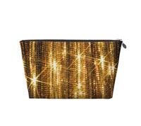 Brillo de Lentejuelas Doradas, Bolsa de artículos de tocador Bolsa de Maquillaje Bolsa de cosméticos Bolsa de artículos de tocador de Viaje portátil