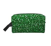 Brillo de Lentejuelas Verdes, Bolsa de Maquillaje Bolsa de cosméticos Bolsa de artículos de tocador de Viaje portátil Organizador de Bolsa de Maquillaje
