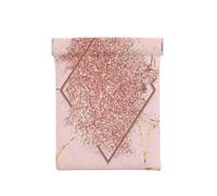 Brillo De Oro Rosa con Un Rombo Rojo Pardusco, Squeeze Top Wallet Bolsa de Almacenamiento para Mujer Monedero pequeño Bolsa de Cambio