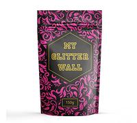 Brillo de pared My Glitter 150 g, color rosa intenso para pintura de emulsión + zócalo, decoración brillante, aditivo para techos y madera