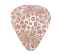 Brillo de tigre de oro rosa,12 púas de guitarra, 3 grosores diferentes para guitarra acústica, bajo y ukelele