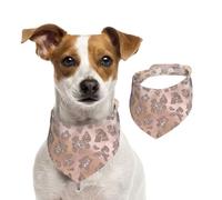 Brillo de Tigre de Oro Rosa,Pañuelos de algodón para Perros, Bufandas Ajustables para Mascotas,L