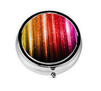 Brillo del arco iris, Pastillero, Pastillero redondo Pequeño contenedor de pastillas Organizador de pastillas de viaje