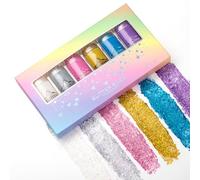 Brillo Del Cuerpo - Cuerpo Brillante Brillo | Juego De Luminizador De 6 | Palabra De Alto Brillo A Prueba De Sudor Para El Escenario Beach Beach Halloween Cheerleading Dance Competition Carnival Cospl