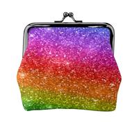 Brillo Deslumbrante con Colores arcoíris,Monedero de Piel sintética, Carteras pequeñas, Monedero con Cierre de Broche