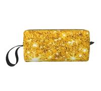 Brillo Dorado, Bolsa de Maquillaje Bolsa de cosméticos Bolsa de artículos de tocador de Viaje portátil Bolsa de Maquillaje