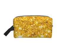 Brillo Dorado, Bolsa de Maquillaje Bolsa de cosméticos Bolsa de artículos de tocador de Viaje portátil Organizador de Bolsa de Maquillaje