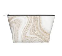 Brillo Dorado de mármol Blanco, Bolsa de artículos de tocador Bolsa de Maquillaje Bolsa de cosméticos Bolsa de artículos de tocador de Viaje portátil