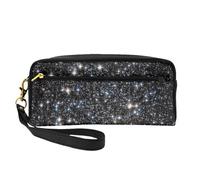 Brillo Galaxy Impreso No Brillo Real, Bolsa de Maquillaje Bolsa de cosméticos Bolsa de Aseo de Viaje portátil Estuche de Cuero para Mujeres y niñas