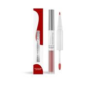 Brillo labial de doble punta, con diseño de doble punta, delinea con precisión la forma de los labios y crea un maquillaje perfecto, resistente al agua y de larga duración