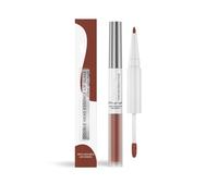 Brillo labial de doble punta, con diseño de doble punta, delinea con precisión la forma de los labios y crea un maquillaje perfecto, resistente al agua y de larga duración
