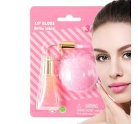 Brillo Labial de Larga Duración - Tinte Labial de Larga Duración con Llavero,Barra de Labios Líquida Ligera, Maquillaje de Alto Pigmento para Bodas y