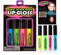 Brillo labial fluorescente de The Dreidel Company, 4 barras de colores surtidos, 4,25 pulgadas