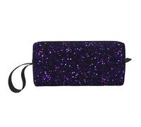 Brillo Morado Amatista Oscuro, Bolsa de Maquillaje Bolsa de cosméticos Bolsa de artículos de tocador de Viaje portátil Bolsa de Maquillaje