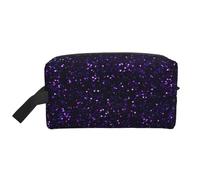 Brillo Morado Amatista Oscuro, Bolsa de Maquillaje Bolsa de cosméticos Bolsa de artículos de tocador de Viaje portátil Organizador de Bolsa de Maquillaje
