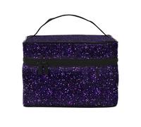 Brillo Morado Amatista Oscuro, Bolsa de Maquillaje Bolsa de cosméticos Bolsa de Aseo de Viaje portátil Estuche para lápices