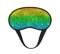 Brillo multicolor arcoíris, Cubiertas oculares completas, antifaces para dormir que bloquean la luz, orejeras opacas para dormir