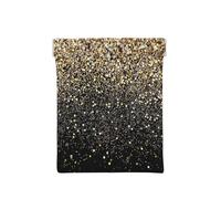Brillo Negro y Dorado., Squeeze Top Wallet Bolsa de Almacenamiento para Mujer Monedero pequeño Bolsa de Cambio