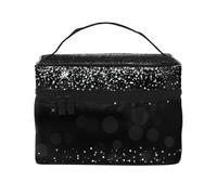 Brillo Plateado Brillante, Bolsa de Maquillaje Bolsa de cosméticos Bolsa de Aseo de Viaje portátil Estuche para lápices