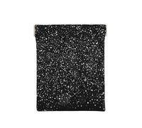 Brillo Plateado Brillante sobre Fondo Negro, Squeeze Top Wallet Bolsa de Almacenamiento para Mujer Monedero pequeño Bolsa de Cambio