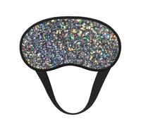 Brillo plateado con destellos de arcoíris, Cubiertas oculares completas, antifaces para dormir que bloquean la luz, orejeras opacas para dormir