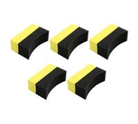 Brillo profesional de neumáticos - rueda de coche curvada, mejor esponja de espuma | Almohadillas de aplicación brillantes, esponjas de limpieza de neumáticos, efecto obvio de suciedad gruesa