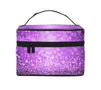Brillo púrpura Brillante, Bolsa de Maquillaje Bolsa de cosméticos Bolsa de artículos de tocador de Viaje portátil Estuche para lápices Bolsa de artículos de tocador