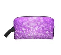 Brillo púrpura Brillante, Bolsa de Maquillaje Bolsa de cosméticos Bolsa de artículos de tocador de Viaje portátil Organizador de Bolsa de Maquillaje