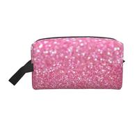 Brillo Rosa, Bolsa de Maquillaje Bolsa de cosméticos Bolsa de artículos de tocador de Viaje portátil Organizador de Bolsa de Maquillaje