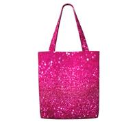 Brillo rosa，Bolsas de supermercado reutilizables, bolsas de compras, bolsas de lona de gran capacidad, bolso de hombro
