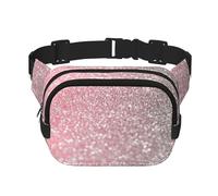 Brillo Rosa Dorado, Brillo Rosa, Brillo de Moda de Lujo,Riñonera Cuadrada de Doble Capa, Bolso de Viaje, Bolso Informal para el Pecho.