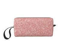 Brillo Rosa Dorado Rosa, Bolsa de Maquillaje Bolsa de cosméticos Bolsa de artículos de tocador de Viaje portátil Bolsa de Maquillaje