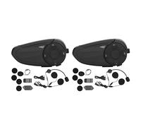 Brilluxa Auriculares Bluetooth, intercomunicador para casco de motocicleta, compatible con, comunicación con cancelación de ruido de 7 dispositivos y 2 conductores para andar en