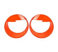 Brilluxa Bisel de faro, 1 par naranja, anillo de ajuste de faro, cubierta de lámpara de cabeza, compatible con 2007-2017, borde envolvente de luz delantera
